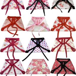 srim Reusable Cotton Nappy of Fabric with Double - Layer Langot Washable 2471 - Multicolor-Set of 12 - Pinky Pink-picture-15