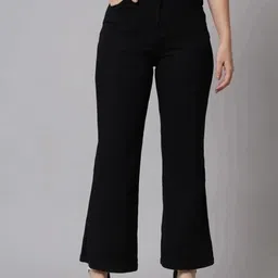 rukmani Women Straight Fit Mid Rise Black Jeans-picture-25