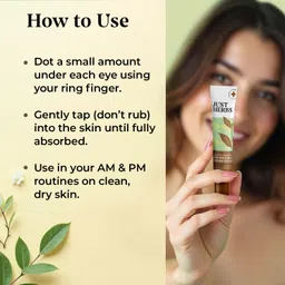 just herbs Nourishing Under Eye Gel Pack of 2 | Green Tea, Carrot Seed image 5