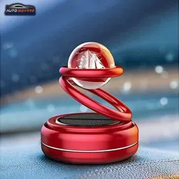 Solar Powered Rotating Floating Planet Red Solar Crystal Car Air Freshener Air Purifier-image-49