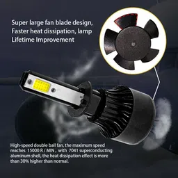 auto pearl 2-Side H1 LED Bulb for Car Headlight /Side/Turning light 80W-12V 3500LM 6000K_A9 Headlight Car LED for Maruti Suzuki (12 V, 80 W) image 5