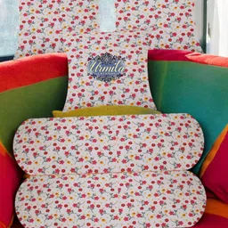 urmila creation Microfibre Bolster Pack of 5 Floral 2 Bolster 3 Cushion-picture-20