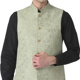 turtle Men Solid Nehru Jacket-picture-24