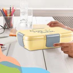 milton Snap Lock Insulated Tiffin Box,800 ml,with Inner Container,175ml and Spoon,Ivory 1 Containers Lunch Box image 4