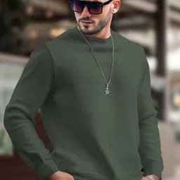 tripr Men Full Sleeve Solid Sweatshirt image 3