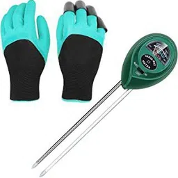 wolblix Garden Gloves With Outdoor Gardening Tools, Soil Test Kit, 3 in 1 Plant Moisture Meter PH and Light Tester, Hygrometer Gauge Sensor for Garden, Farm, Lawn, Indoor & Outdoor Soil Test Kit image 1