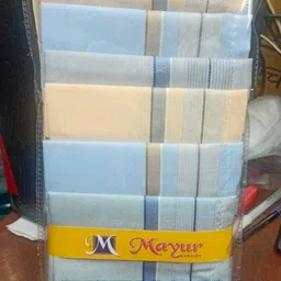 mayur Premium Cotton Handkerchiefs Men – Soft, Durable & Multi-Color Checkered Hanky ["Light Colour"] Handkerchief image 2