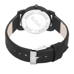 Relish Women Black Embellished Dial & Black Wrap Around Straps Analogue Watch image 3