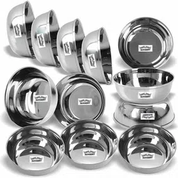 jaggery Stainless Steel Dessert Bowl Heavy Gauge Stainless Steel Bowl / Wati / Vati Katori with Mirror Finish set of 12pc,150ML Each image 2