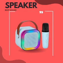 BRVIMA 10W Bluetooth Speaker Wireless Karaoke Mic Speaker with RGB Light speakersWE36 10 W Bluetooth Party Speaker-image-121