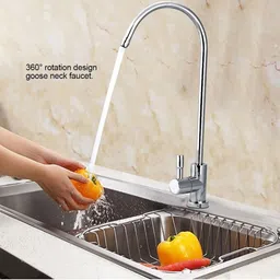 pireti-aqua RO Faucet Tap for Under The Sink Counter Pressure Tank RO Water Purifier with Clamp ( Wall Mount Installation Type ) Nozzle Cock Faucet image 3