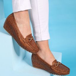 Shezone Textured Bow Detail Wedges-picture-33