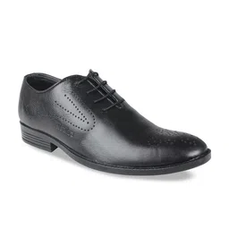 Vardhra Men Black Leather Formal Derbys-picture-16
