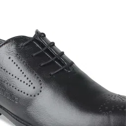 Vardhra Men Black Leather Formal Derbys image 5