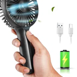 GADGETSWAY Portable Handheld Fan | USB Rechargeable Fan | Adjustable Speeds | Ideal for Office, Travel, Home & Outdoor USB Fan, Rechargeable Fan-picture-20