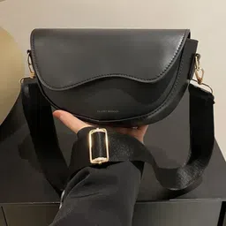 classy women Black Women Sling Bag Indie Core Mini Crossbody Bag – Adjustable Strap And Spacious Inside image 2