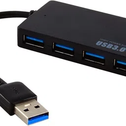 TERABYTE 4-Port USB3.0 HUB 4-Port USB 3.0 Hub with Power Supply Super Speed Portable USB Hub image 1