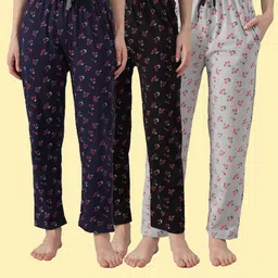 trendy world Pack of 3 Women Pyjama-picture-13
