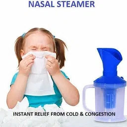 Kiano store kiano 3 In 1 Steam Vaporiser | Nose Steamer, Cough Steamer, Nozzle Inhaler & Nose Vaporiser Machine for Cold and Cough | Helps to Clear the Clogs and Rejuvenates Your Skin Vaporizer (Blue,) Vaporizer image 5