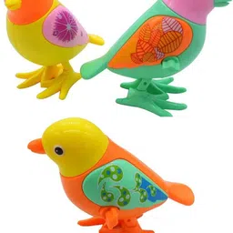 indusbay Pack of 3 Key Operated Jumping Bird Wind up Flipping Animal Toy for Kids Rattle-picture-24