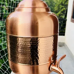 shiv s Copper Water Dispenser Hammered for Water Storing Purpose at Home and Offices8L Bottom Loading Water Dispenser image 3