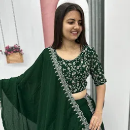 pedr trends Embroidered Semi Stitched Lehenga Choli image 4