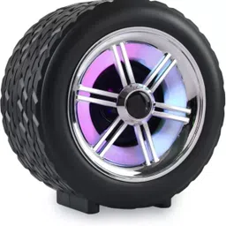 house of common Tyre Bluetooth Speaker & RBG Led Color, Multi Color LED | USB Support, SD Card 5 W Bluetooth Home Audio Speaker image 4