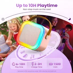 Vibzon Premium Microphone Wireless Portable Mini Mic Bluetooth 10 W Bluetooth Party Speaker image 4