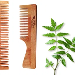 pure nature 2 Handmade Wooden comb 100% Natural Neem Wood (Pack Of 2)-picture-20