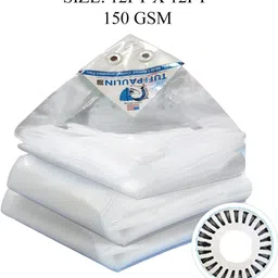 keep it fresh 12FT X 12FT 120 GSM White Tarpaulin Tent - For Truck body, Car, Bike, Grain Covers, Pond Liners-picture-11