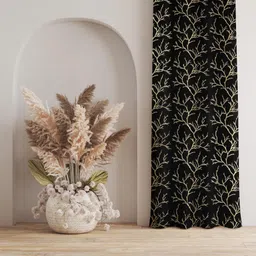 rashee creations 153 cm (5 ft) Window Velvet Room Darkening Curtain (Pack Of 2) image 4