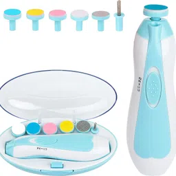 missfox Nail Cutter Clippers Kit File for Kids Safe Electric Baby Trimmer Blue-picture-23