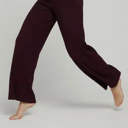 skl Women Regular Fit Purple Cotton Blend Trousers image 5