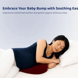 cloudbliss Memory Foam Pregnancy Pillow Pack of 1 Solid Wedge Pillow Pregnancy for Sleeping, Maternity Pillow for Pregnant Women image 2