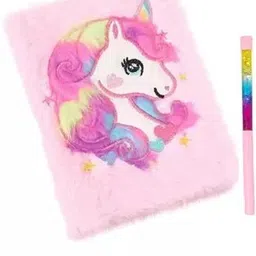 saiesh Beautiful Unicorn fur diary A5 Diary Yes 100 Pages-picture-15