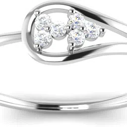 avsar Madhuri 14kt Cubic Zirconia White Gold ring-image-40