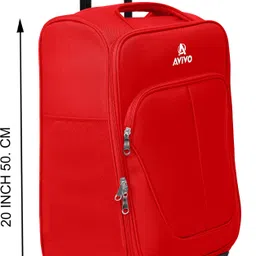 avivo Small Cabin Suitcase (20 inch) 4 Wheels - Nano - Red image 2