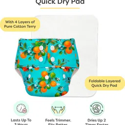 superbottoms Basic Certified Soft Fleece Lined Pocket Cloth Diaper with 1 Wet-Free Insert (FreeSize Reusable & Adjustable Cloth Diaper,Fits from 5-17 kg, Peaches) image 3