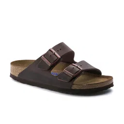 Birkenstock Unisex Coffee Brown Arizona Oiled Leather Regular Width Comfort Sandals image 1