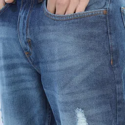 highlander Men Tapered Fit Mid Rise Blue Jeans image 4