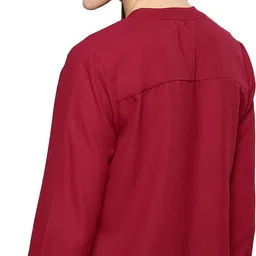 harpa Casual Regular Sleeves Solid Women Maroon Top image 4