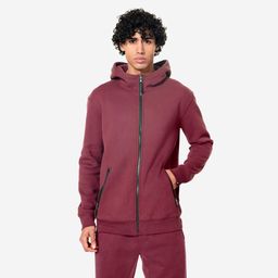 domyos Men's Zip-Up Fitness Hoodie - Purple/Burgundy-picture-7