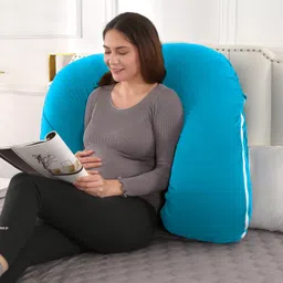 linenovation "Enjoy full-body comfort and support for a more peaceful pregnancy journey." Microfibre Solid Pregnancy Pillow Pack of 1 image 4
