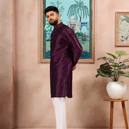 tb mania Men Art Silk Kurta Pyjama Set image 4