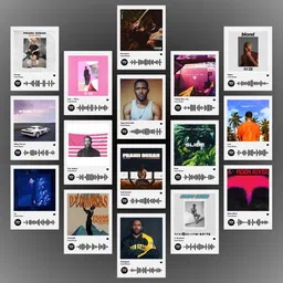 indoart net Frank Ocean Poster | Frank Ocean Songs Mini Photocard Poster Kit (Set of 16) | Frank Ocean's Lost, Pink+White, White Ferrari Photocards (8 x 6 cm) Posters for Phone Accessories, Bedroom, room decoration Photographic Paper-picture-17