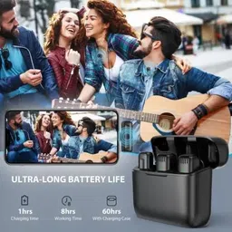 RelElseTech One-to-TwoWirelessMicrophonewith NoisReductionPerfect forType-C & iPhone Camera Microphone image 3