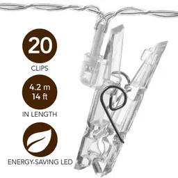 homesake 20 LEDs 4.2 m White Flickering Clip Rice Lights image 3