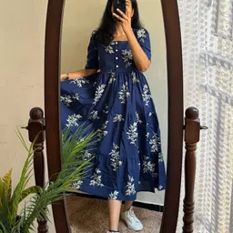 the nayahikas Printed Viscose Rayon Stitched Anarkali Gown-picture-24