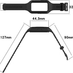 Epaal Full Case Rugged Strap for Honor Band 6 / Huawei Band 7 / Huawei Band 6 - Integrated TPU Smart Watch Strap image 5