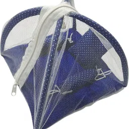 tarun child care Laddu Gopal Bed, Jhula, Singhasan, Thakur ji Bed, Size: 0 to 4- Blue White Dress image 4